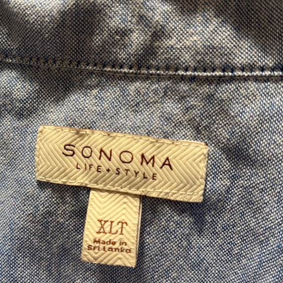 New blue mens “oxford cloth” shirt XL Tall - Picture 3 of 5